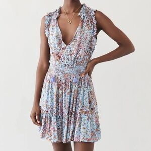 Poupette St. Barth Triny Blue Mini Dress size Large